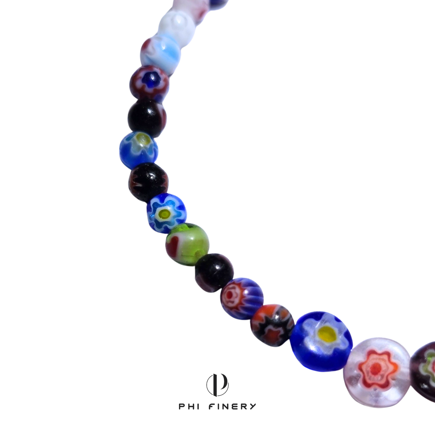 KaleidoBloom Millefiori Bead Bracelet